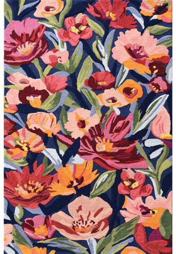 Orchid Floral Area Rug