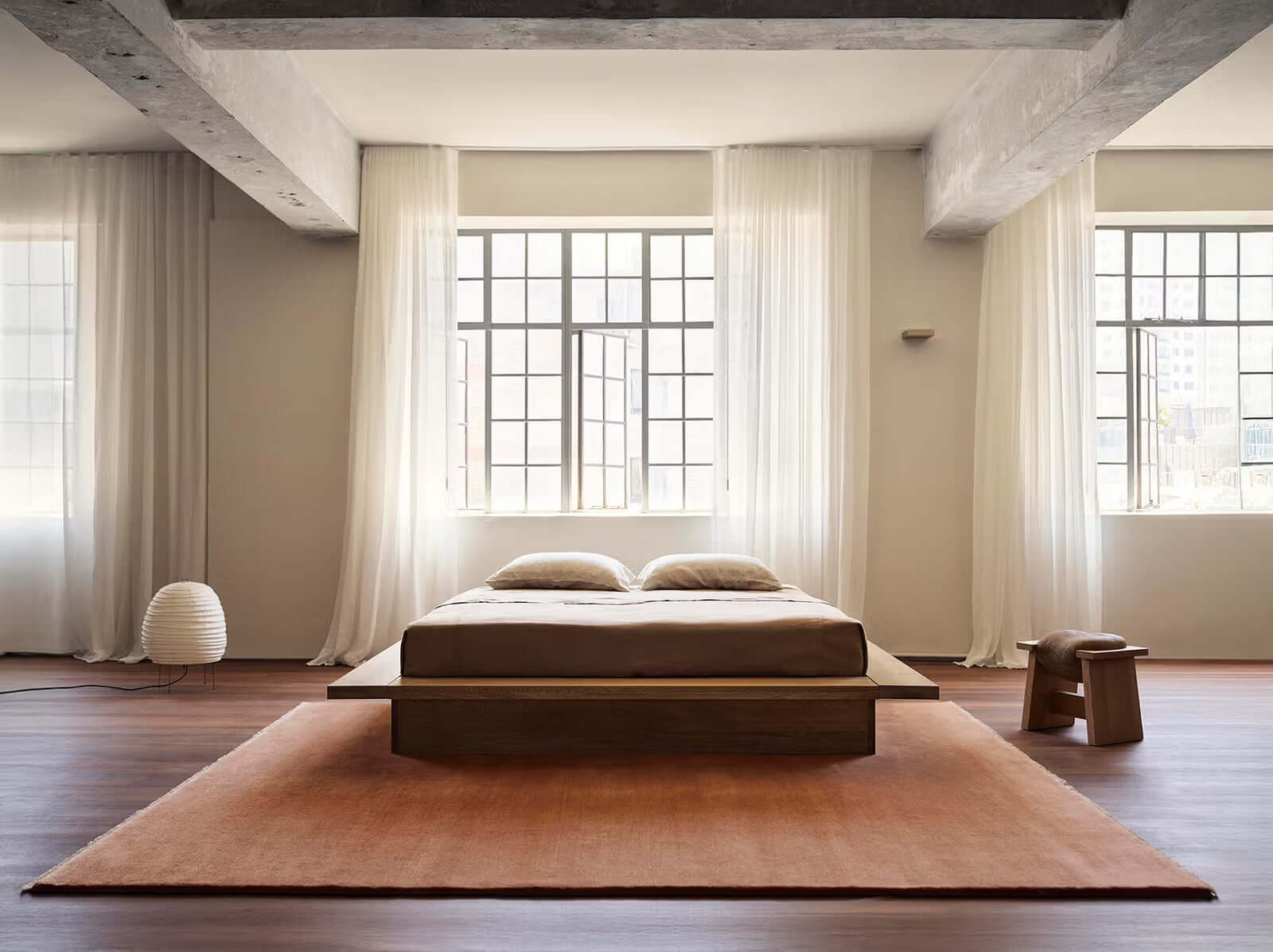 Salmon Hand-Tufted Wool Rug