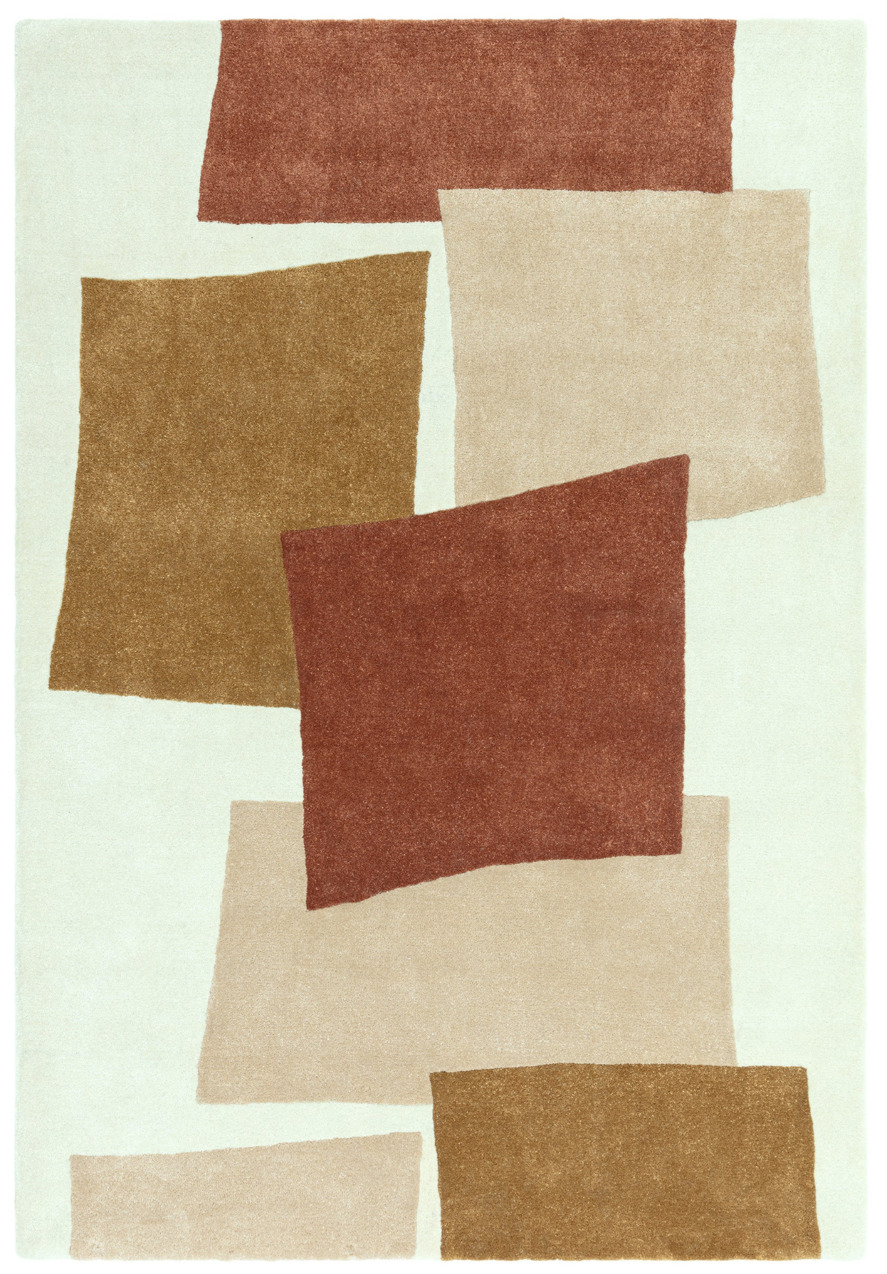 Crimson Prism Hand-Tufted Rug: Eco-Friendly Sophistication