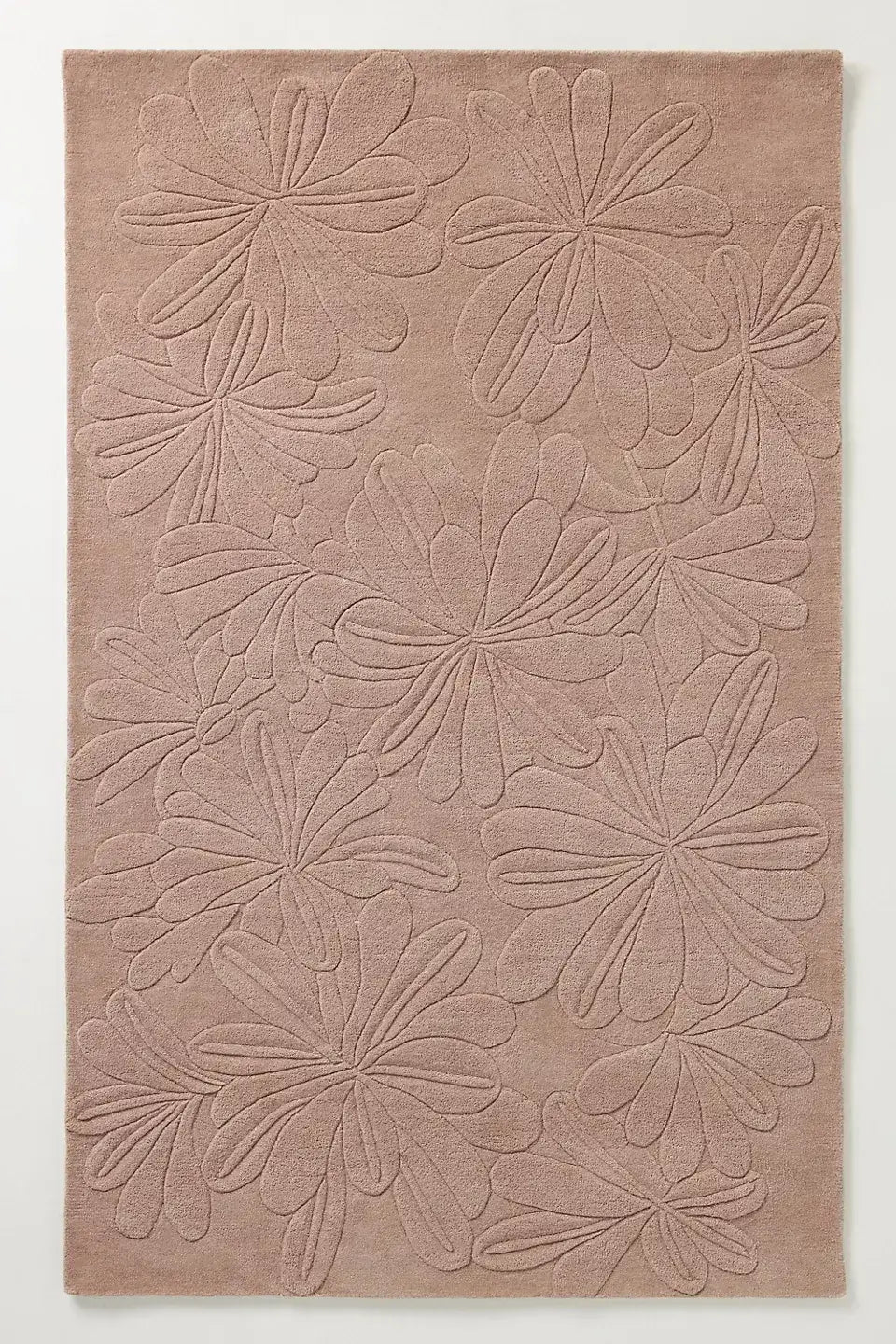 MAUVE Hand-Tufted Sculpted Daisy Rug