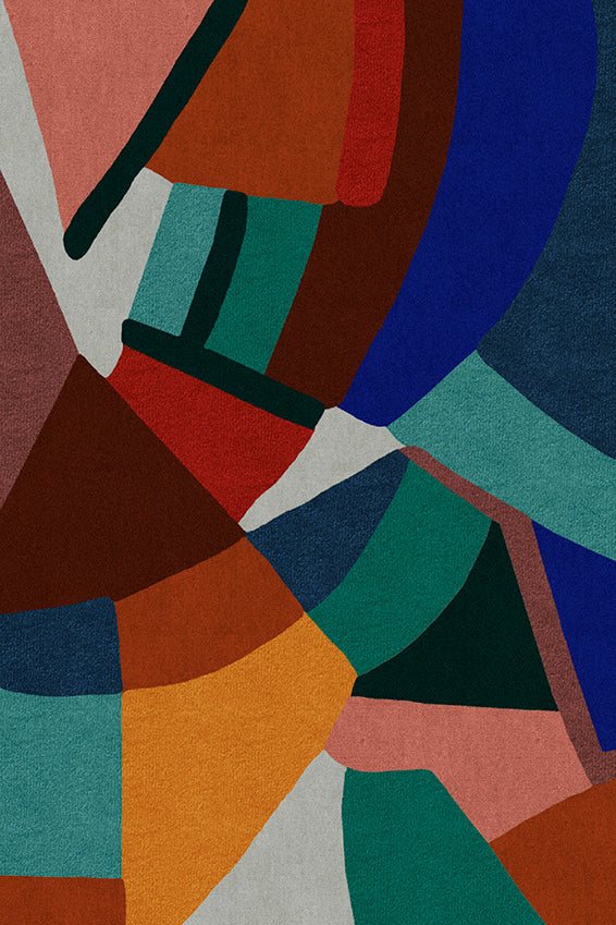 Modernist Tapestry Hand-Tufted Rug