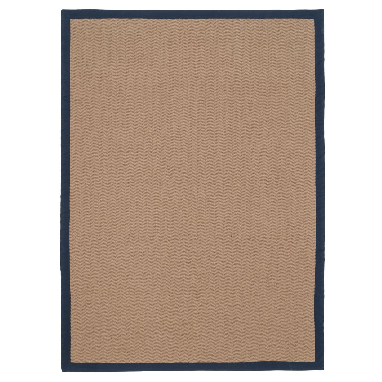 Navy Border Jute Rug