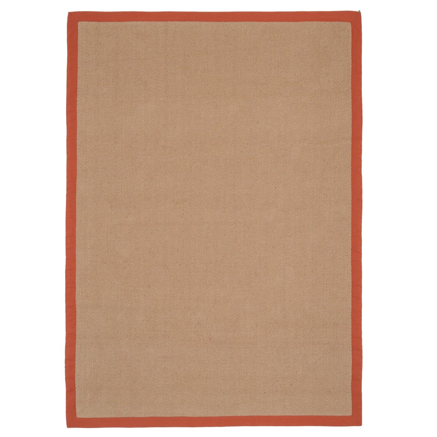 Terracotta Border Jute Rug