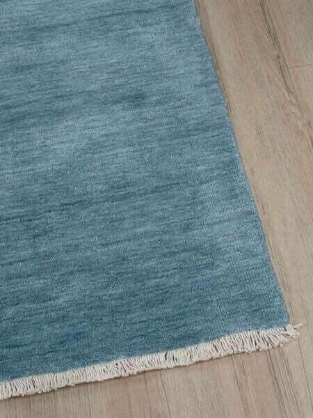 Serene SKY BLUE Hand Loom Rugs – Artisan Craftsmanship