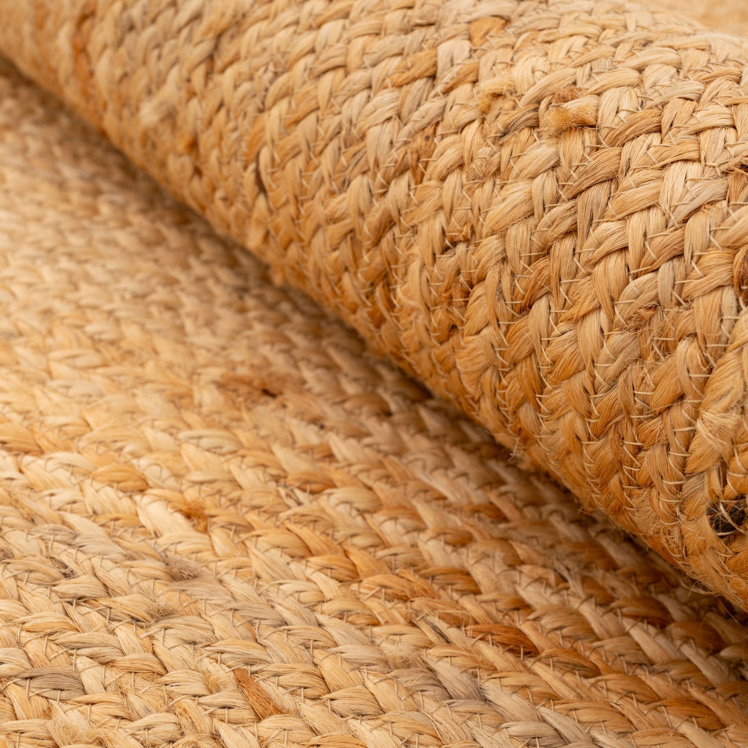 Natural Rustic Braided Jute Rug