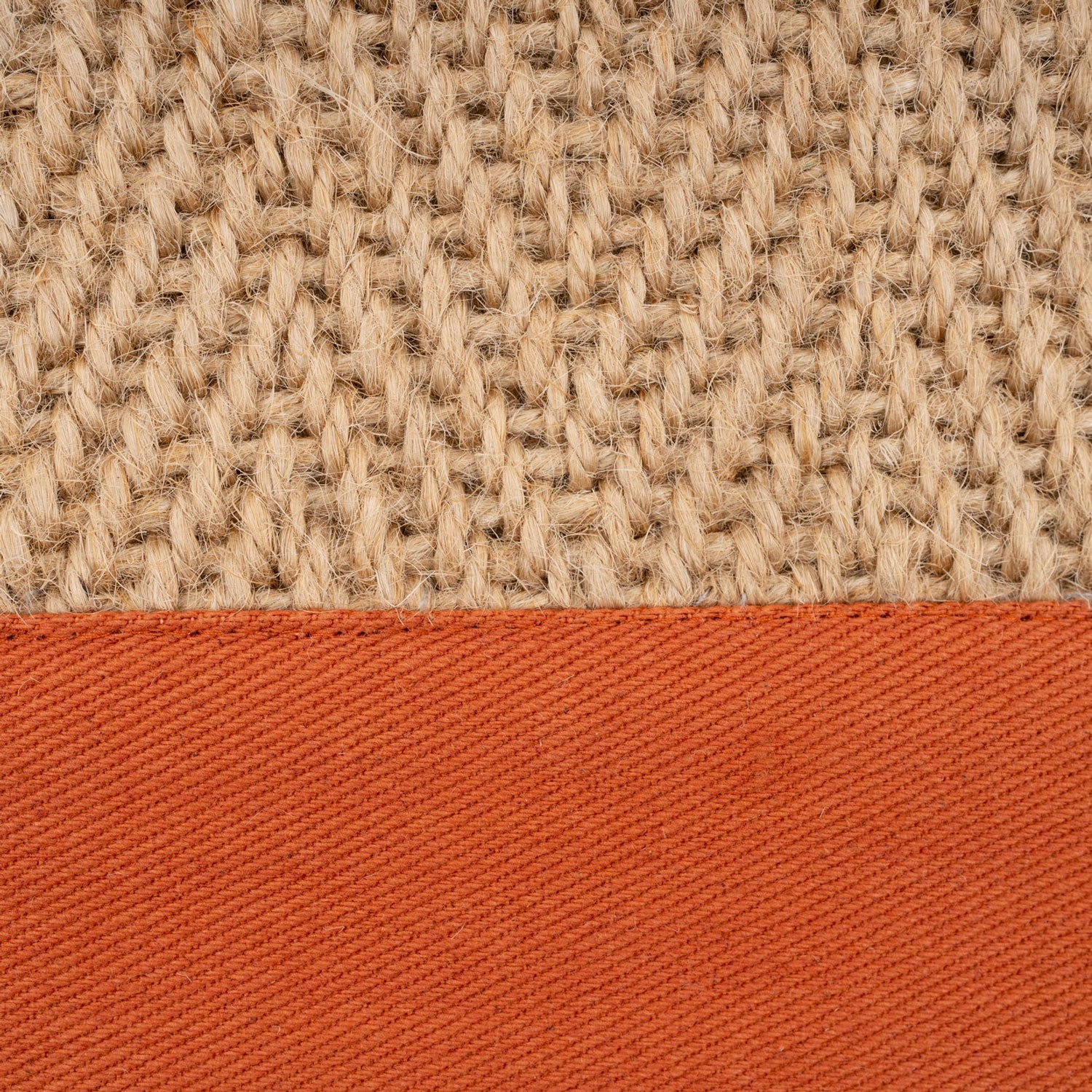 Terracotta Border Jute Rug