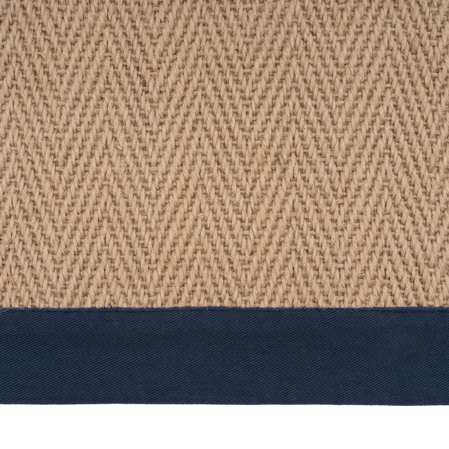Navy Border Jute Rug