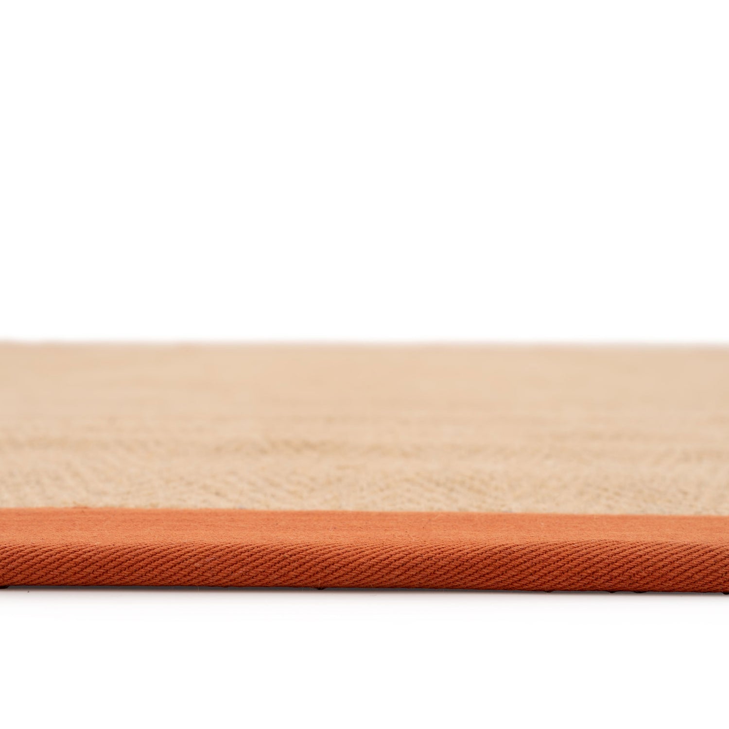 Terracotta Border Jute Rug