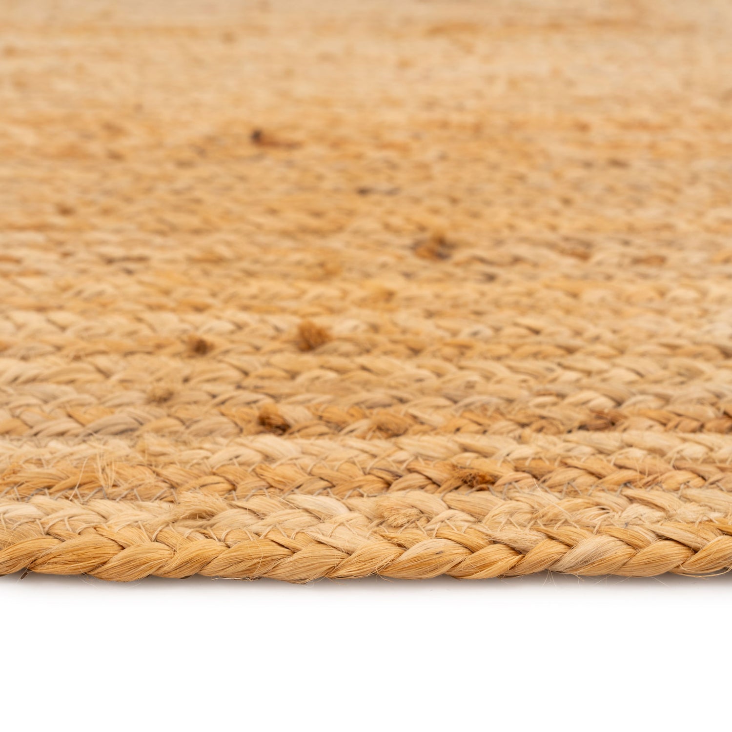 Natural Rustic Braided Jute Rug