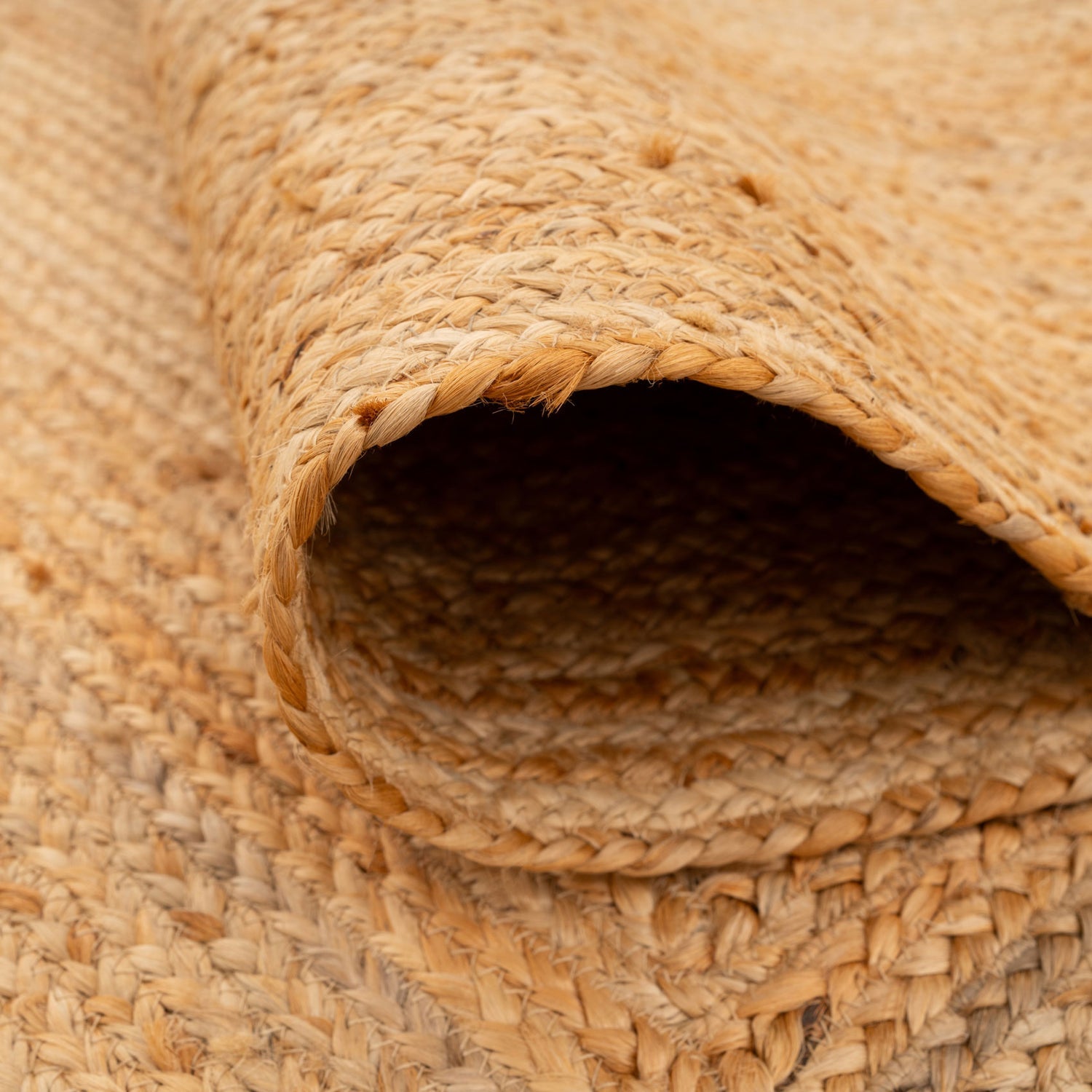 Natural Rustic Braided Jute Rug