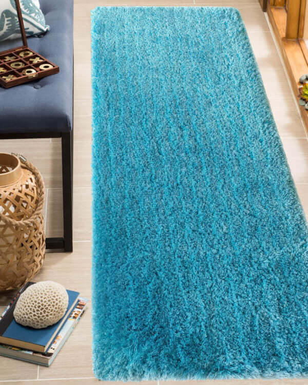 Soft Handmade Aqua Color Shaggy