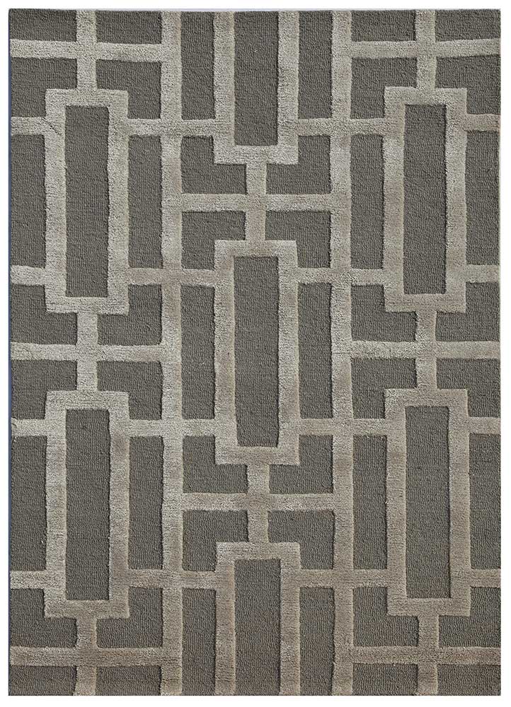 Medium Gray/Dark Ivory Hand Tufted Rugs