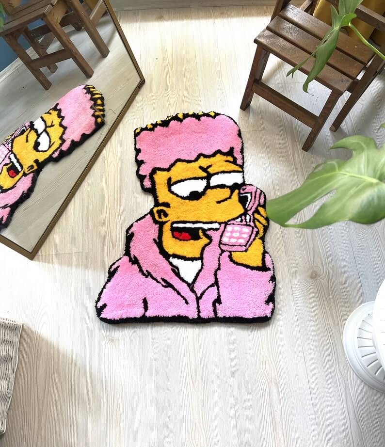 Bart Simpsons Custom Tufted Rug | Unique Decor