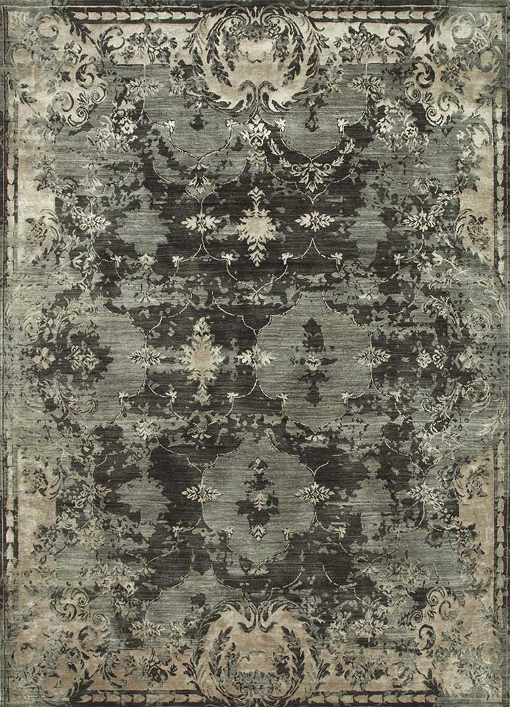 Liquorice/Charcoal Gray Hand Knotted Rugs