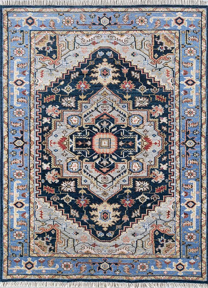 Navy/Dark Denim Hand Knotted Rugs