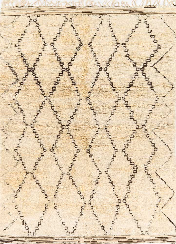 Italian Straw/Mahogany Moroccan Rugs
