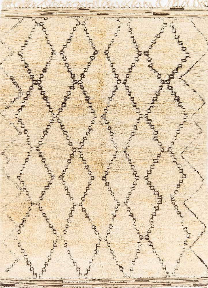 Italian Straw/Mahogany Moroccan Rugs