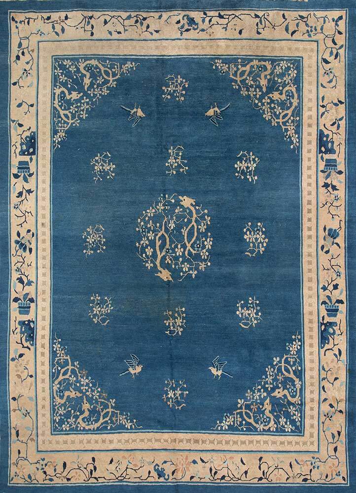 Dark Denim/Silver Hand Knotted Rugs