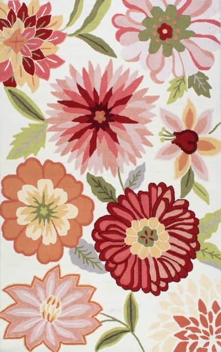 Pink Flower Bouquet Area Rug