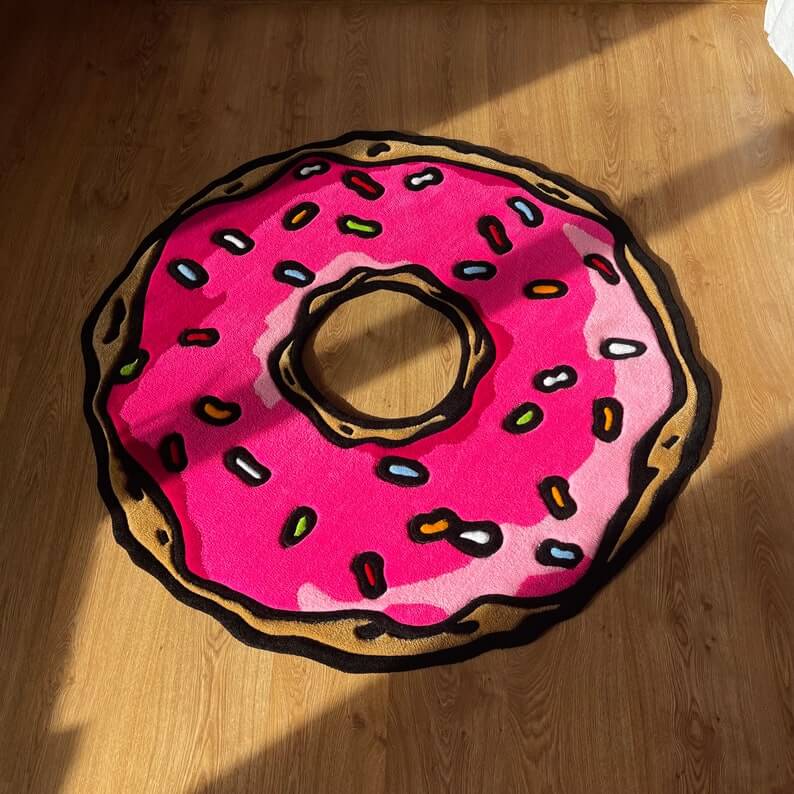 Soft Pink Donut Rug