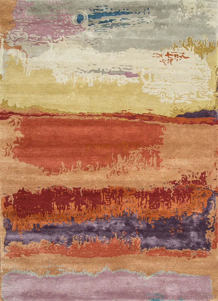 Apricot/Wistful Mauve Hand Tufted Rugs