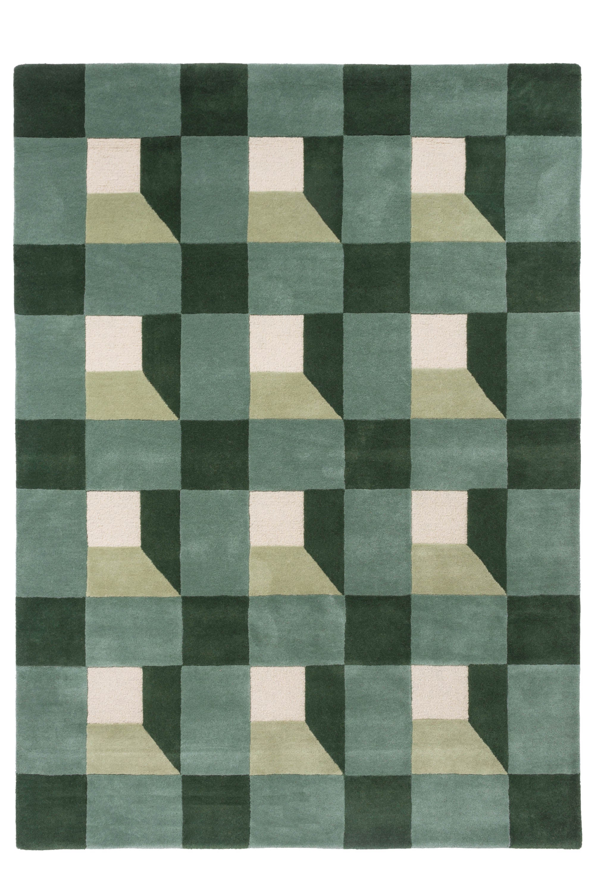 Blocks Slate Hand-Tufted Rug