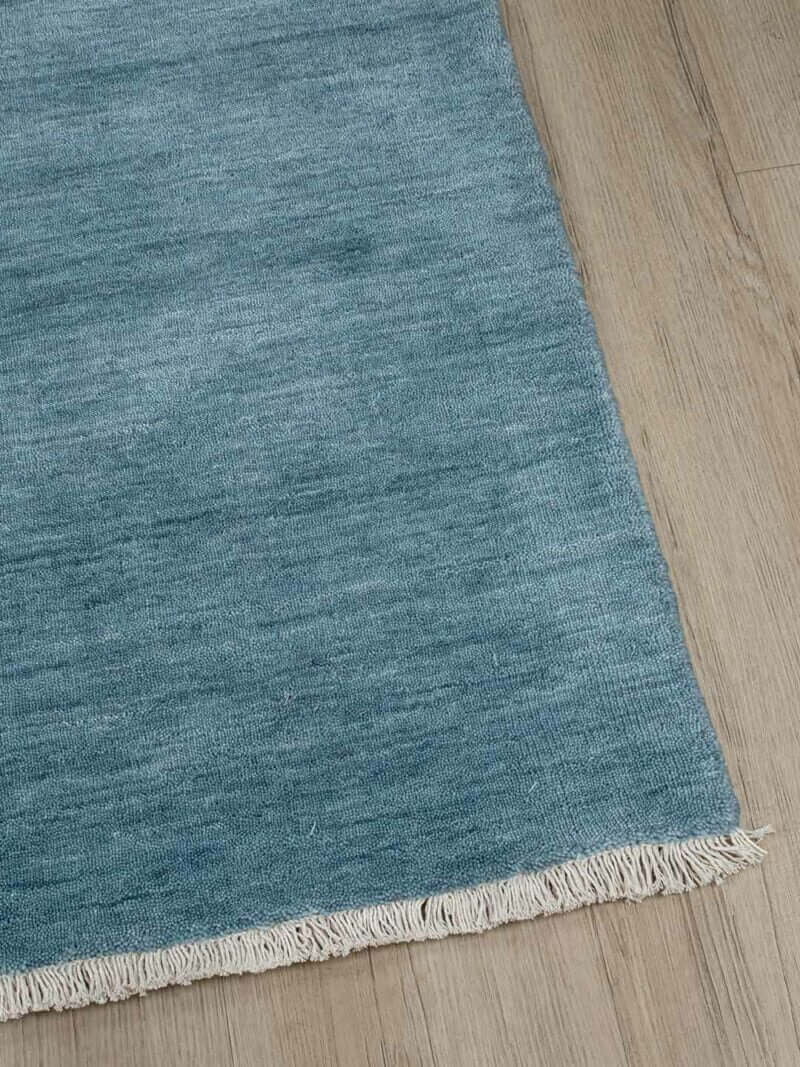 Serene SKY BLUE Hand Loom Rugs – Artisan Craftsmanship