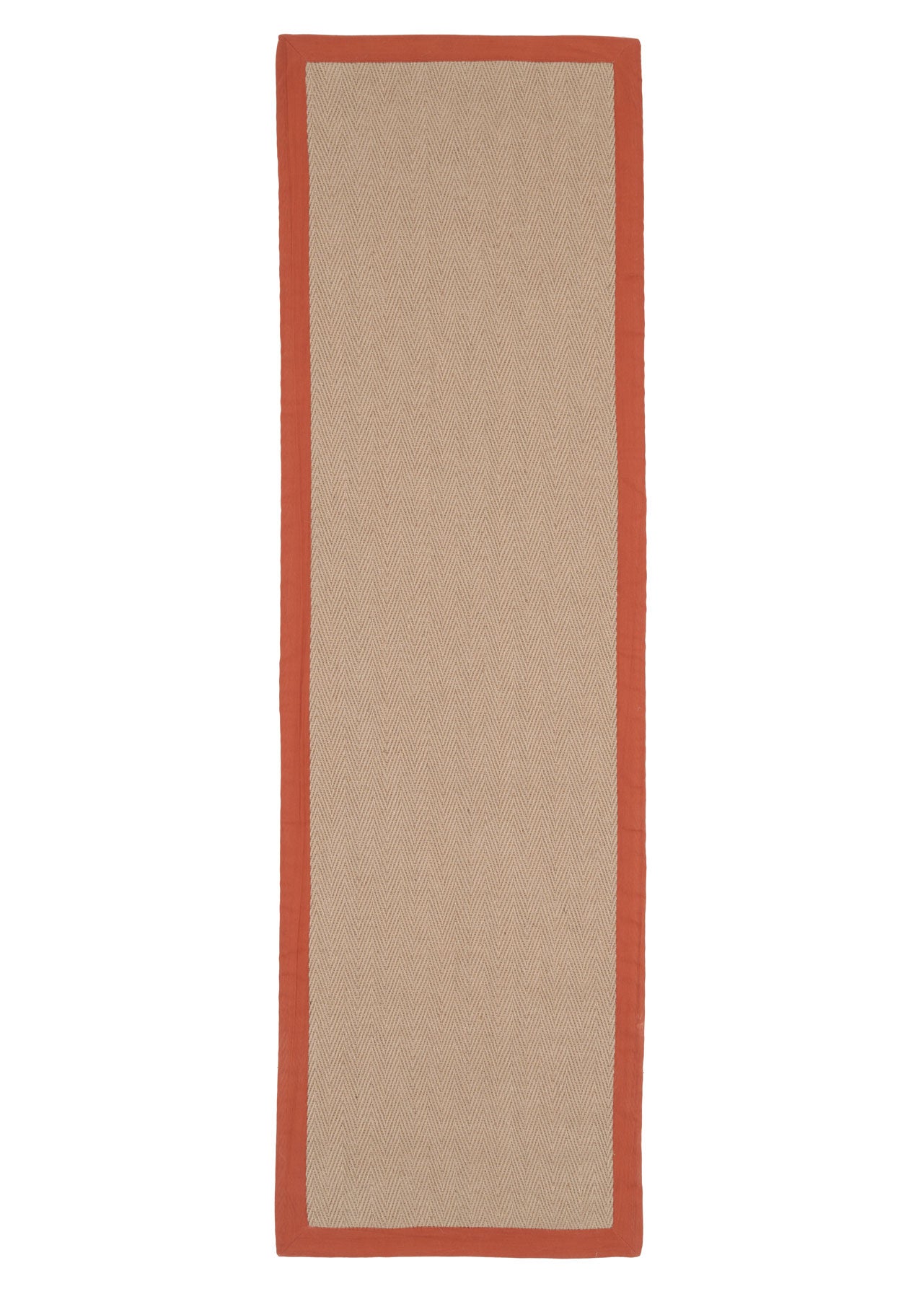 Terracotta Border Jute Rug