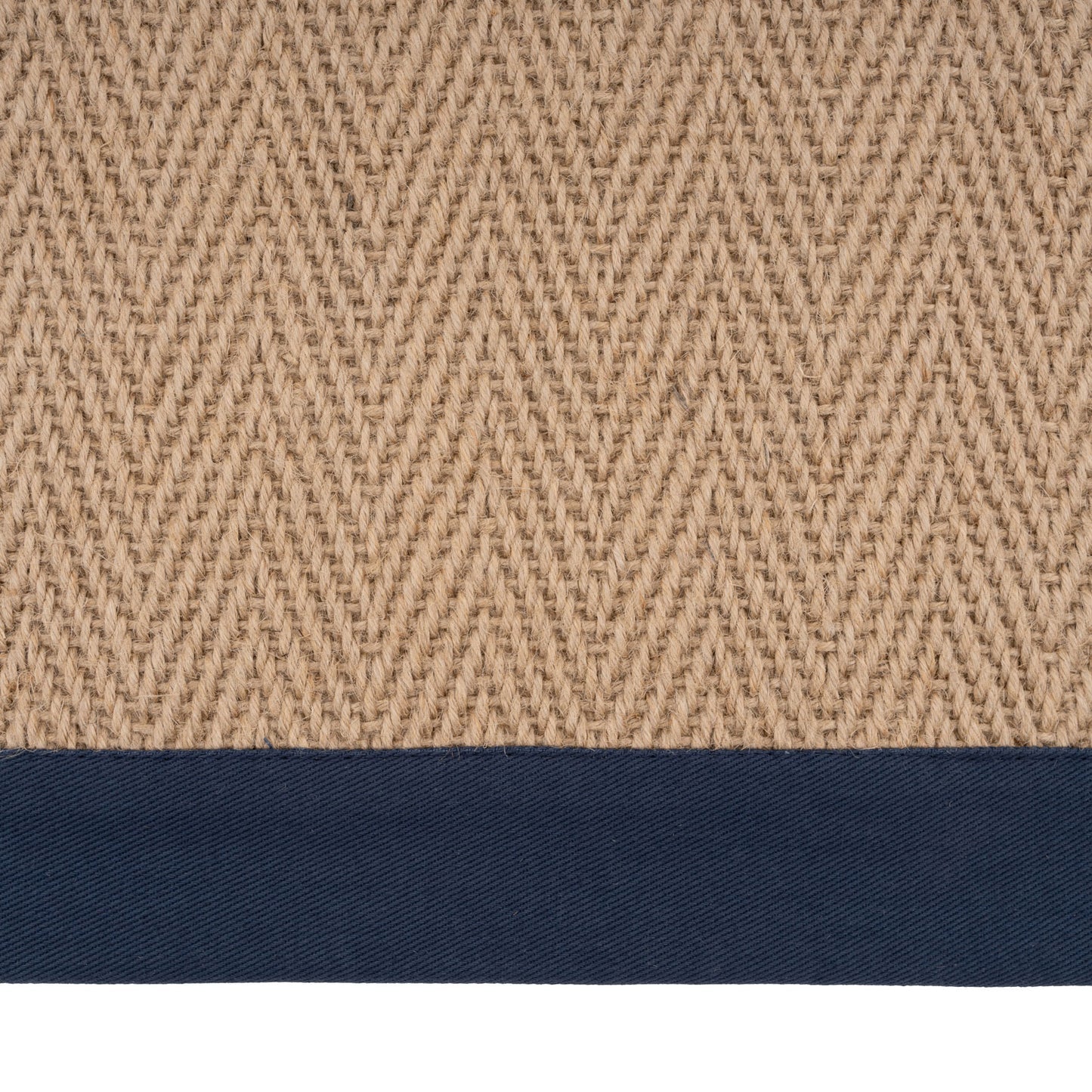 Navy Border Jute Rug