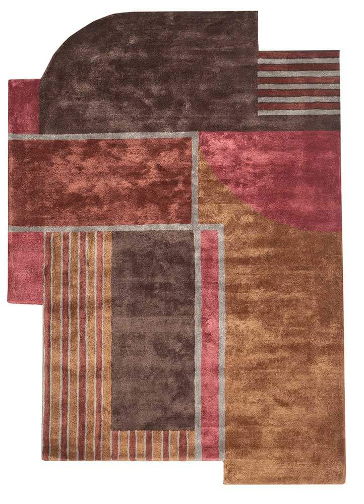 Dark Brown/Leather Brown Hand Tufted Rugs