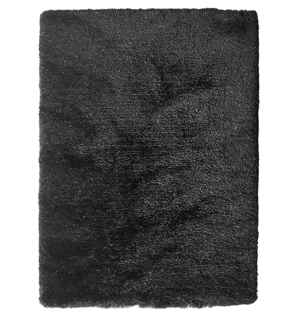 BLACK GLITTER Shaggy Rug For Home Decor