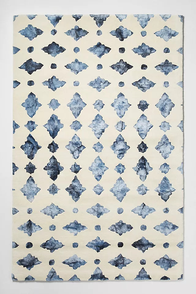Moroccan Azure Tile Rug