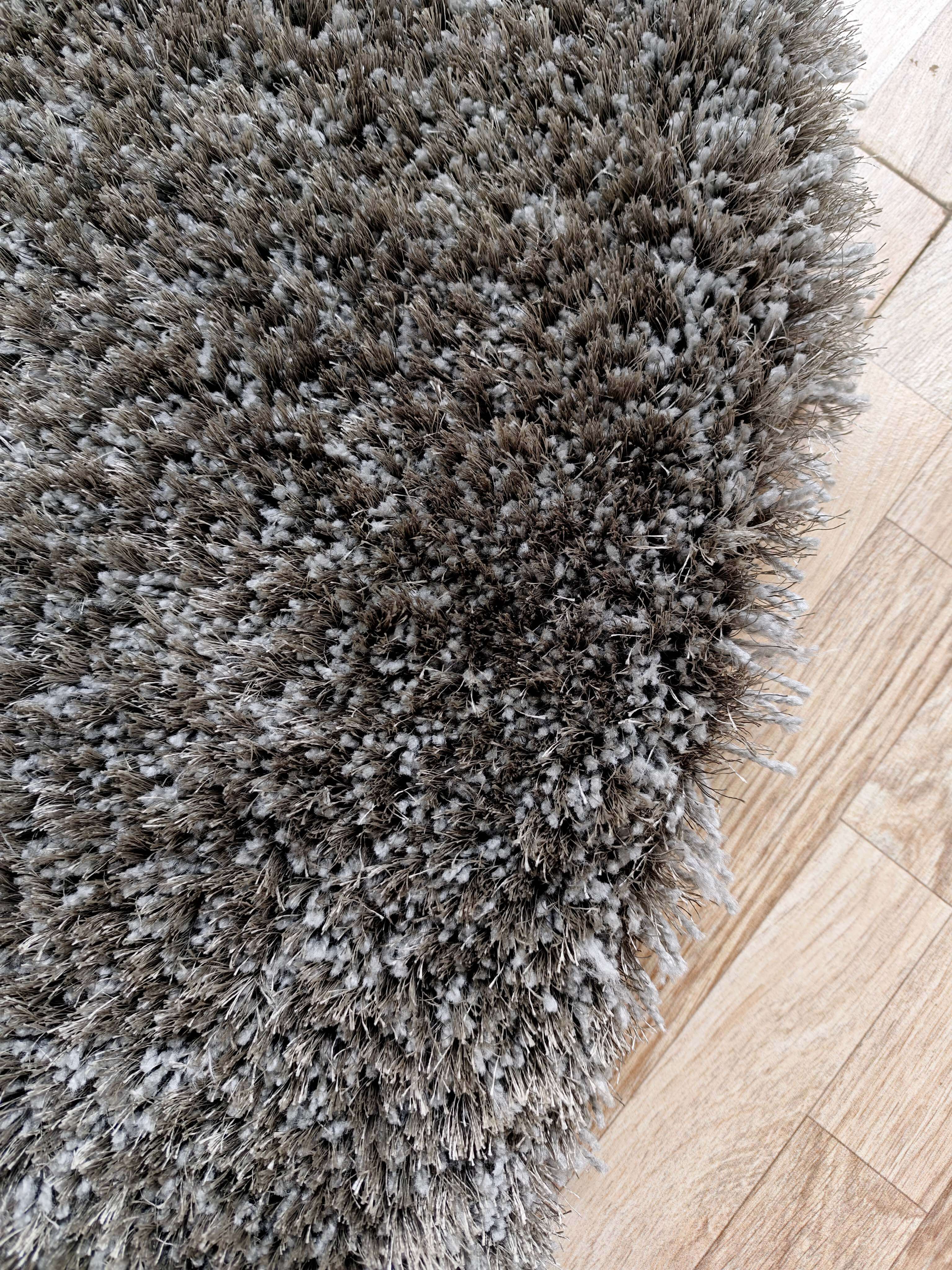 Grey Shaggy Rugs Round For Livingroom Bedroom Decor