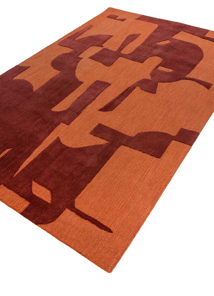 Outrageous Orange Hand Tufted Rugs