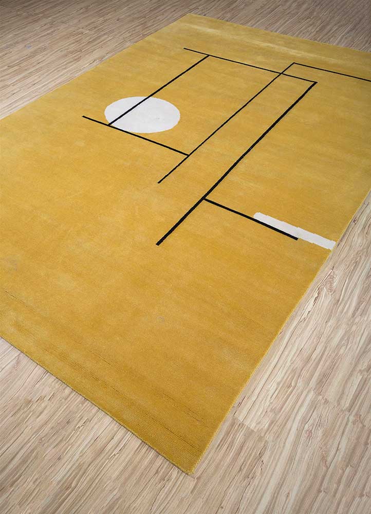 Gold Fusion/Linen White Hand-Woven Wool Rugs