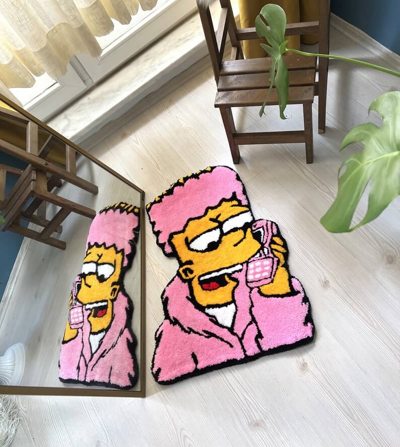 Bart Simpsons Custom Tufted Rug | Unique Decor