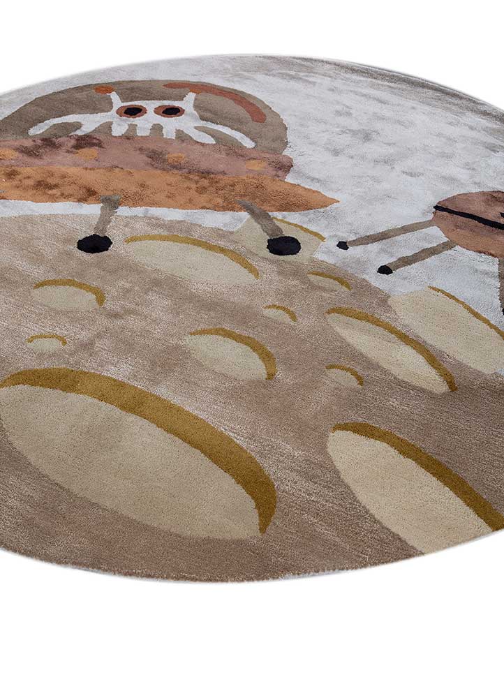 Bluebell/Brown Sugar Hand Tufted Rugs