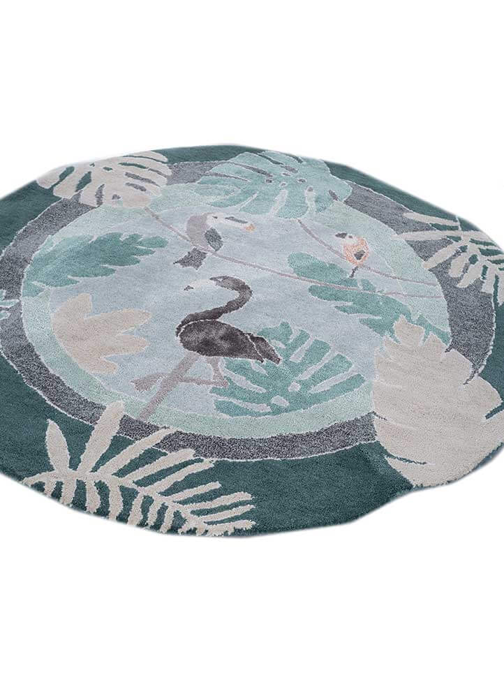 Teal Blue/Sky Hand Tufted Rugs