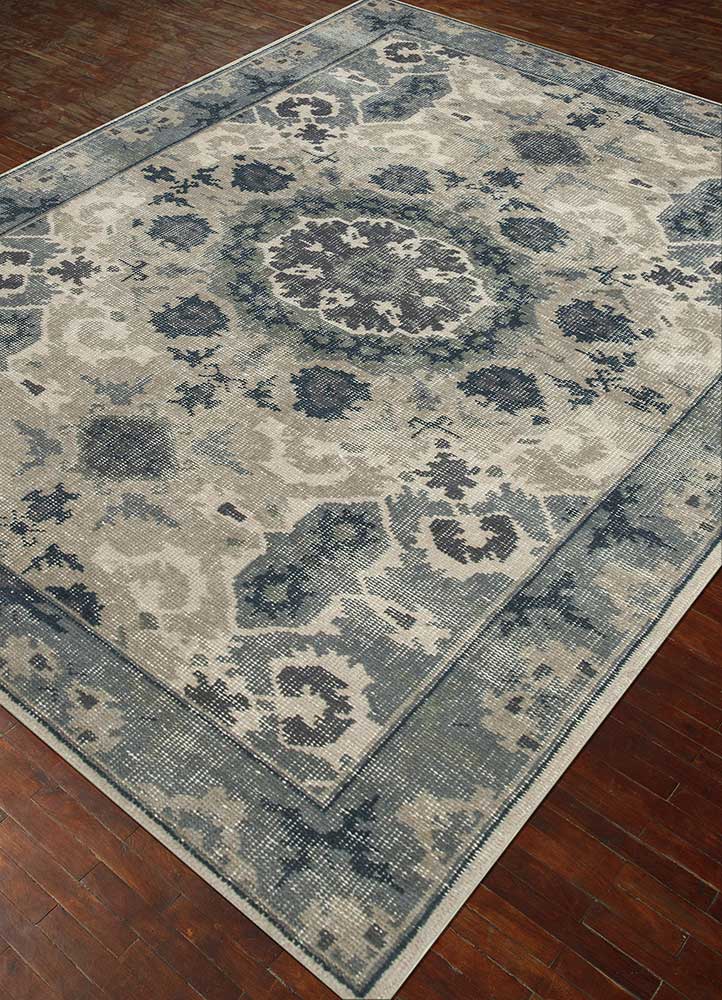 Silver Gray/Smoke Blue Hand Knotted Rugs