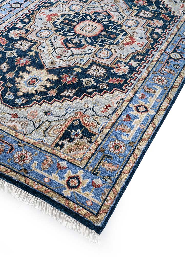 Navy/Dark Denim Hand Knotted Rugs