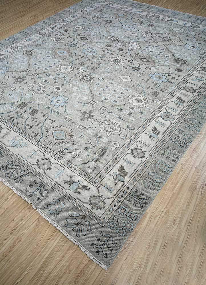 Plaza Taupe/Antique White Hand Knotted Rugs