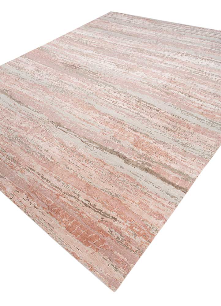 Antique White/Pink Crush Hand Knotted Rugs