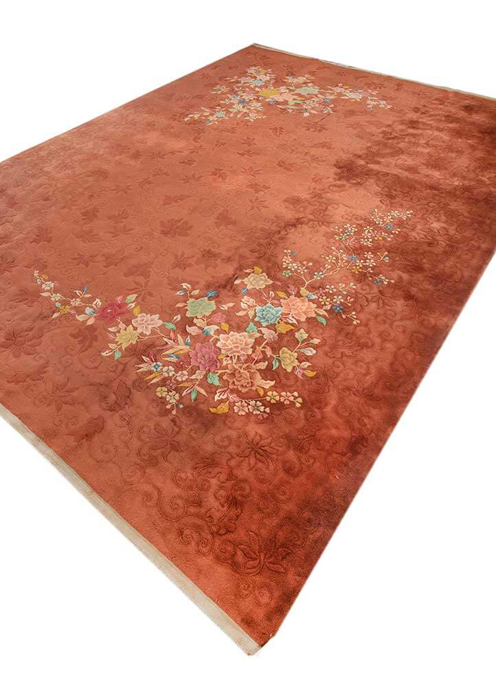 Brick Red/Brick Red Hand Knotted Rugs