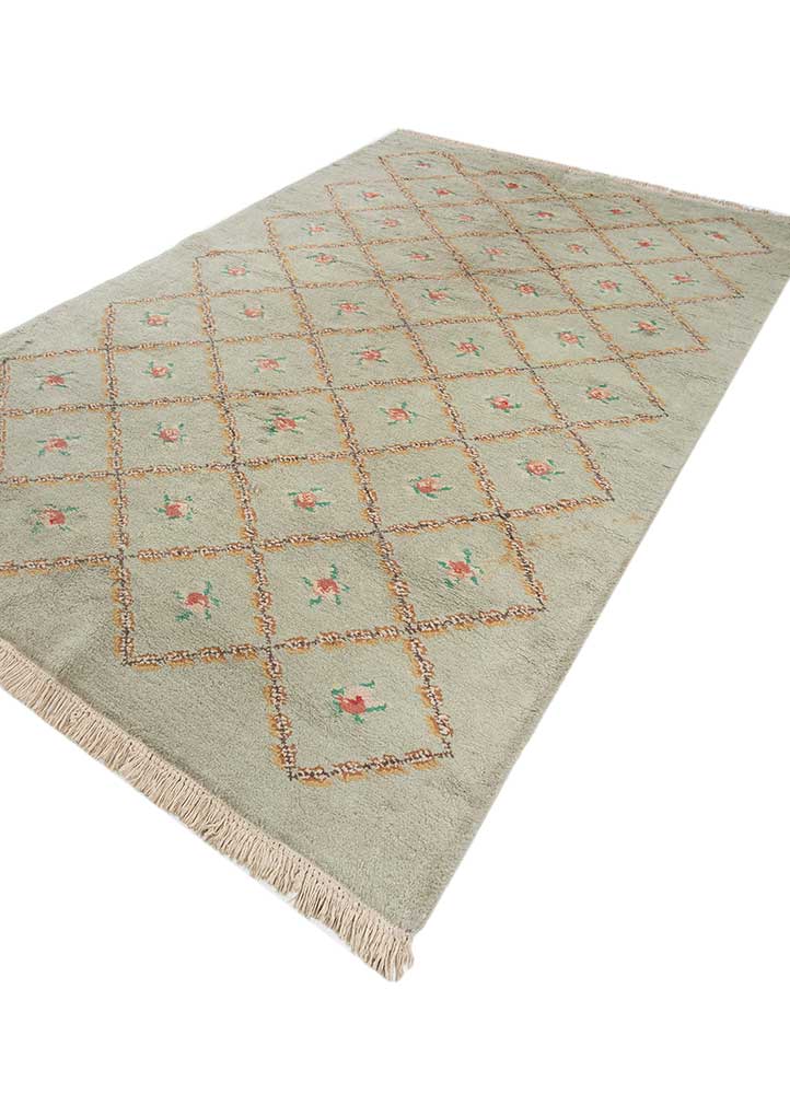 Sea Green/Sea Green Hand Knotted Rugs