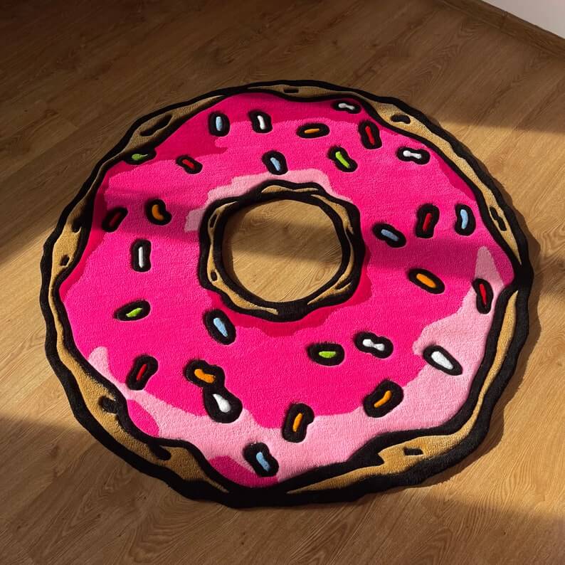 Soft Pink Donut Rug