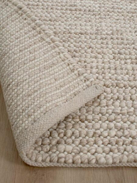 Sophisticated LINEN Hand Woven Rug – Premium Natural