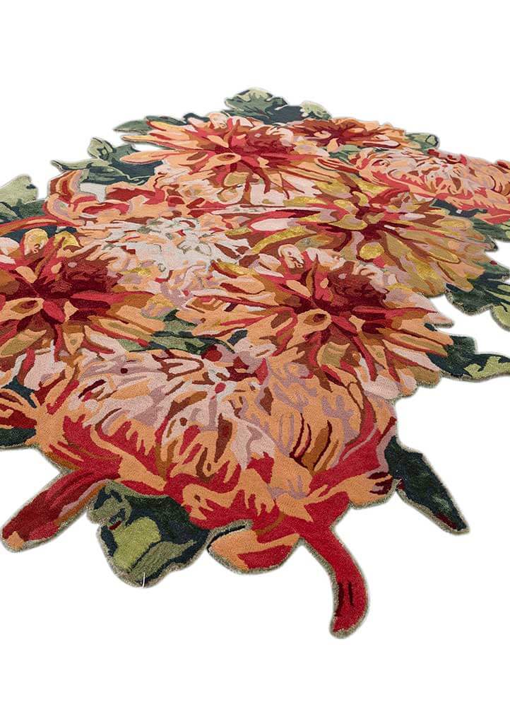 Amber Glow/Fiery Red Hand Tufted Rugs