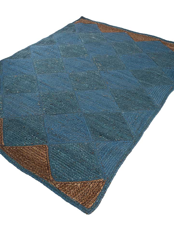 Inky Sea/Aegean Blue Flat Weaves Rugs