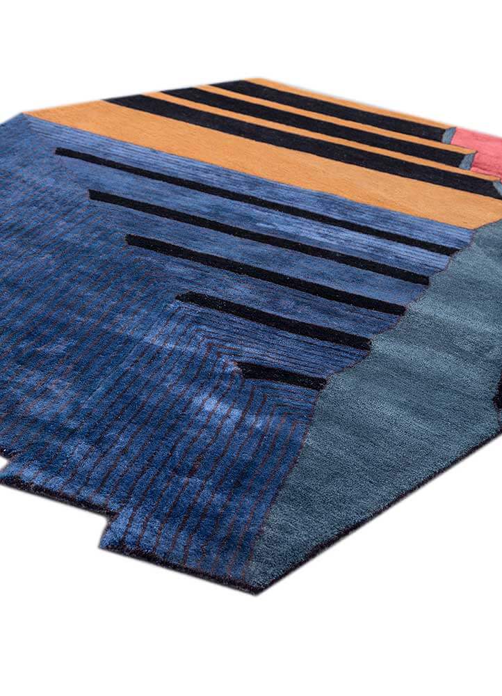 Navy Blue/Ebony Hand Tufted Rugs