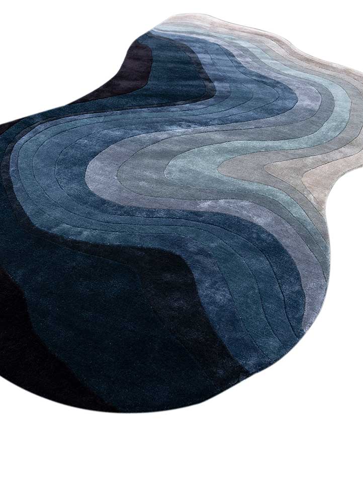 Medieval Blue/Indigo Blue Hand Tufted Rugs